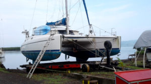 Catamaran Haulout in Fiji